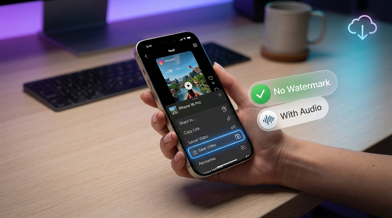 How to Save Instagram Reels to Camera Roll iPhone with Audio and No Watermark